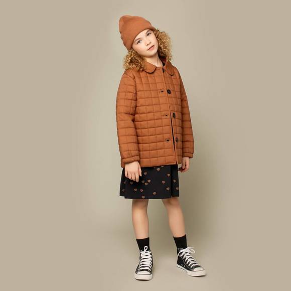 NEW MILES THE LABEL diamond quilted rawhide jacket in brown - Picture 3 of 3